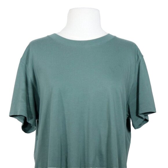Lululemon Women's Small Green All Yours T-Shirt Heart Print Cotton Crew Neck Top - Picture 2 of 5